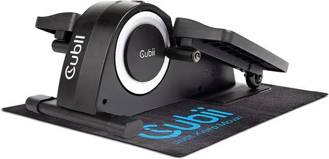 Alt view image 3 of 6 - Non-Slip Mat for Under Desk Ellipticals, Floor Protection Exercise Surface for Bike, Fitness Equipment & Indoor Cycling, Home Gym Use, 24" x 18"