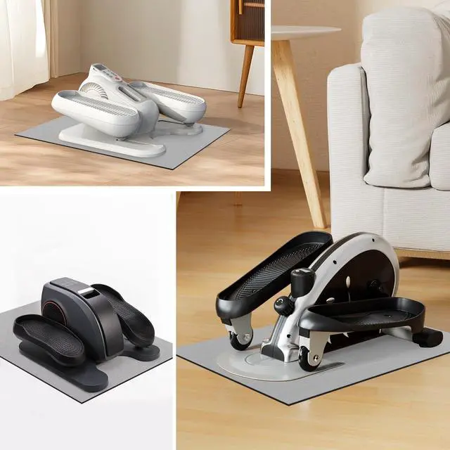 Alt view image 7 of 7 - Non-Slip Mat for Under Desk Elliptical and Portable Floor Bike, Elliptical Mats for Seniors Home Sports Mats and Mini Elliptical Exercise Bikes, Ellipse Machine Mat