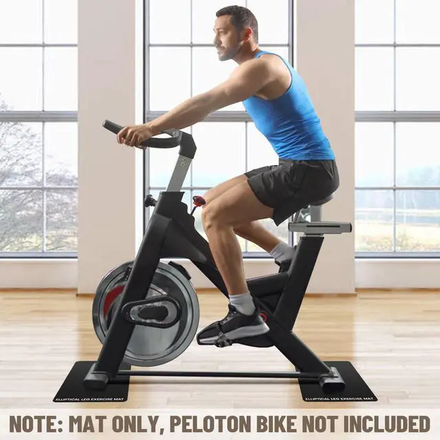 Alt view image 7 of 7 - Under Desk Elliptical Mat - Non-Slip Exercise Equipment for Peloton Bike, Small Exercise Mat for Desk Workout Equipment