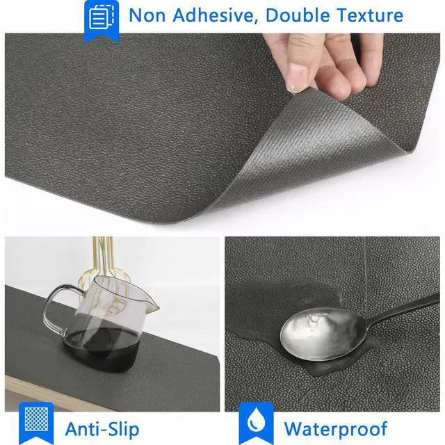 Alt view image 2 of 7 - Shelf Liner for Cabinets, Drawer Non Adhesive Non Slip Foam Mat for Kitchen, Pantry, Bathroom, Cupboard, Garage, Closet, Shelves, Drawer, Tool Box, Gray 11.8 x 59 inches