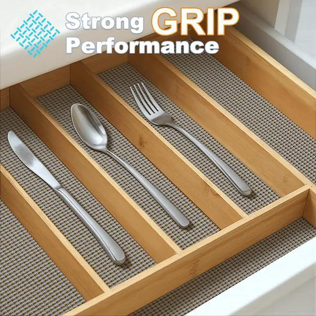 Alt view image 3 of 6 - Non-Slip Shelf Cabinet and Drawer Liner, 12IN x 20FT, Dark Gray