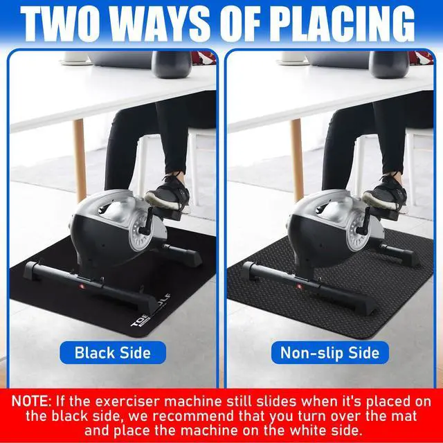 Alt view image 5 of 7 - Non-Slip Workout Mat for Under Desk Ellipticals, Exercise Mat for Ellipse Leg Exerciser Machine, Apply to Foot & Leg Pedal Exerciser for Seniors Fitness, Enhanced Stability & Floor Protection