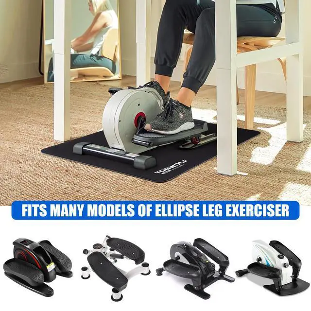 Alt view image 6 of 7 - Non-Slip Workout Mat for Under Desk Ellipticals, Exercise Mat for Ellipse Leg Exerciser Machine, Apply to Foot & Leg Pedal Exerciser for Seniors Fitness, Enhanced Stability & Floor Protection