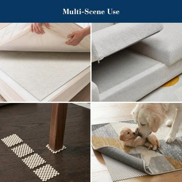Alt view image 6 of 7 - Rug Gripper Pad for Hardwood Floors, Thick Non Slip Rug Pads for Area Rugs, Rug Grippers for Tile Floors, Under Carpet Anti Skid Mat, Keep Your Rugs Safe and in Place, 2x3 Ft