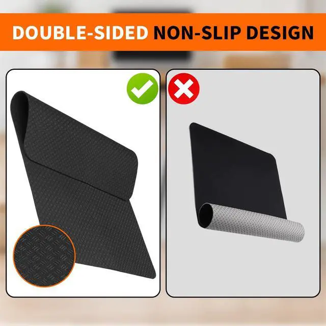 Alt view image 2 of 7 - Elliptical & Stepper Mat, 23.6" x 17" x 4mm, Non-Slip Mat