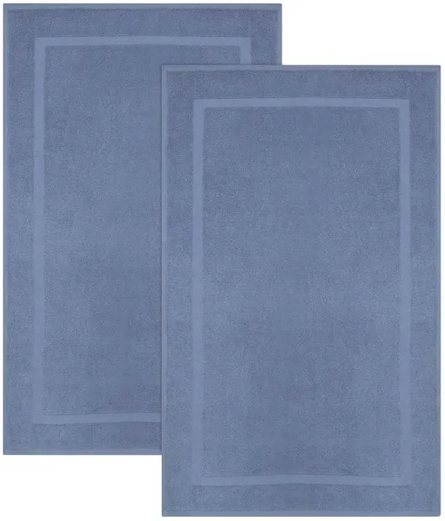 Main image of Bath Mats - 2 Pack Tub Shower Floor Mat - 21x30- Azure Blue