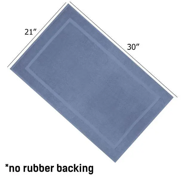 Alt view image 3 of 7 - Bath Mats - 2 Pack Tub Shower Floor Mat - 21x30- Azure Blue