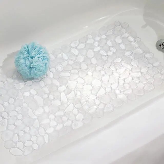 Alt view image 3 of 5 - Pebblz Suction Non-Slip Bath Mat, Clear, 13.75" x 26.5"