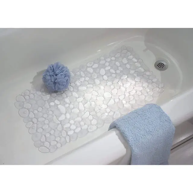 Alt view image 2 of 5 - Pebblz Suction Non-Slip Bath Mat, Clear, 13.75" x 26.5"