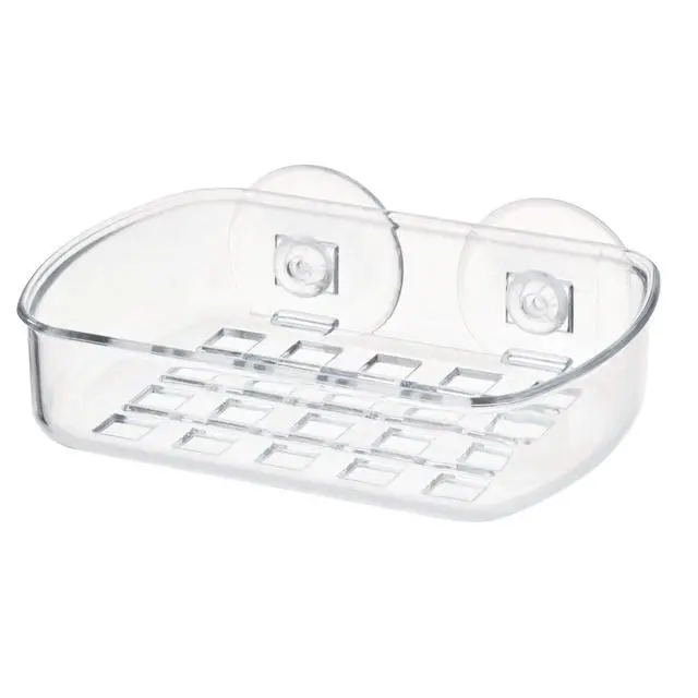 Alt view image 4 of 6 - BPA-Free Plastic Suction Bar Soap Dish - 5.25" x 4" x 2", Clear,19600