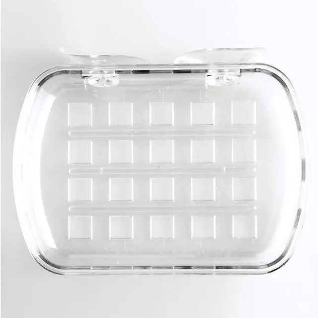Alt view image 5 of 6 - BPA-Free Plastic Suction Bar Soap Dish - 5.25" x 4" x 2", Clear,19600