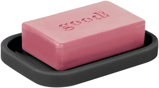 Main image of Silicone Soap Dish for Bar Soap or Scrub Brush, Black