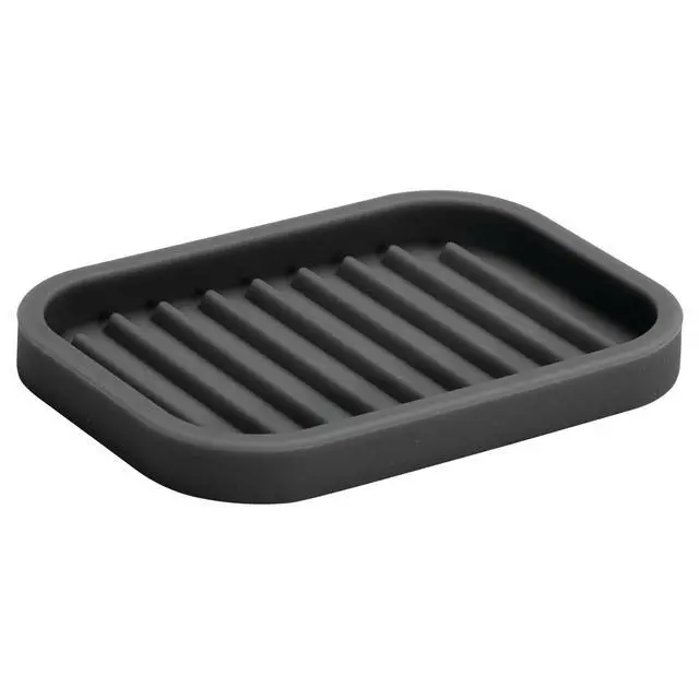 Alt view image 5 of 5 - Silicone Soap Dish for Bar Soap or Scrub Brush, Black