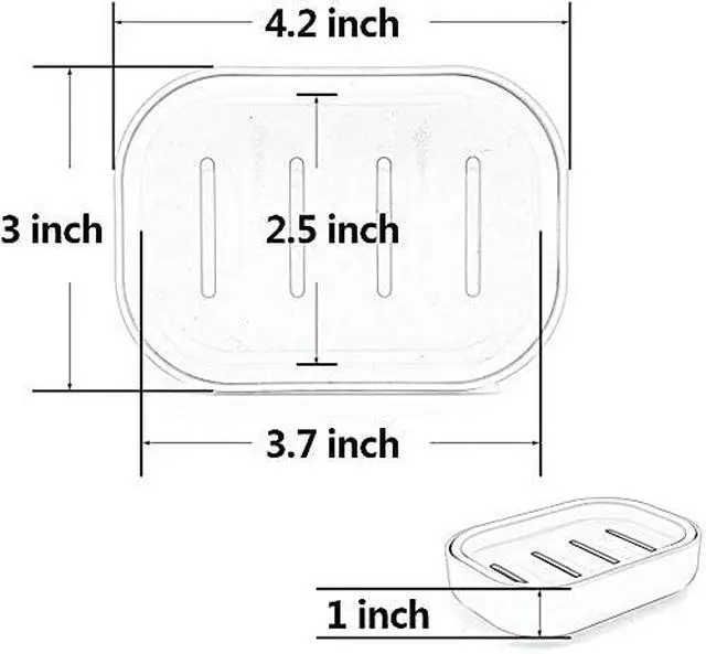 Alt view image 2 of 5 - Plastic Soap Dish, Container, Keeps Soap Dry,Easy Cleaning,Drain,White