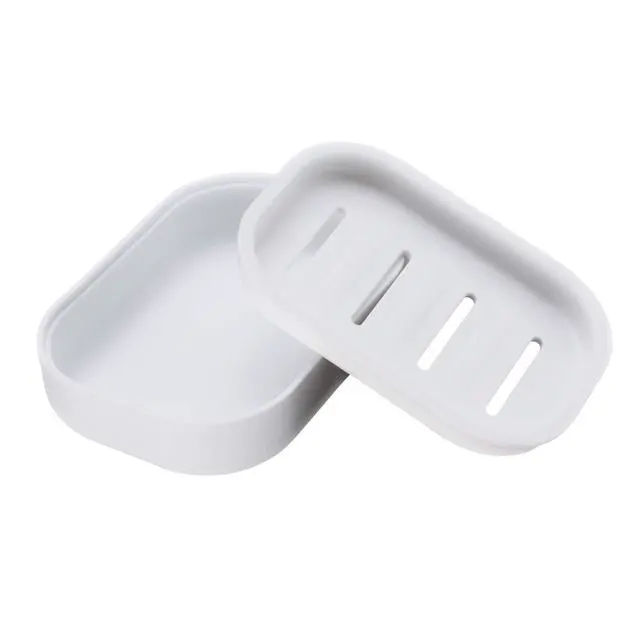 Alt view image 3 of 5 - Plastic Soap Dish, Container, Keeps Soap Dry,Easy Cleaning,Drain,White
