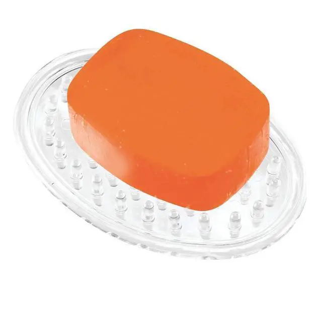 Alt view image 3 of 4 - Plastic Soap Saver, Holder Tray for Bathroom Counter, Shower, Kitchen, 0.75 in. x 3.25 in. x 4.75 in., Clear