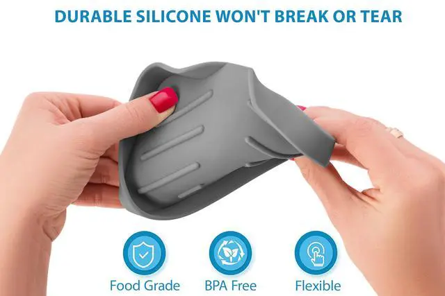 Alt view image 5 of 7 - Silicone Soap Bar Holder: Premium Gray Self-Draining Soap Dish - Elegant Shower & Bathroom Solution