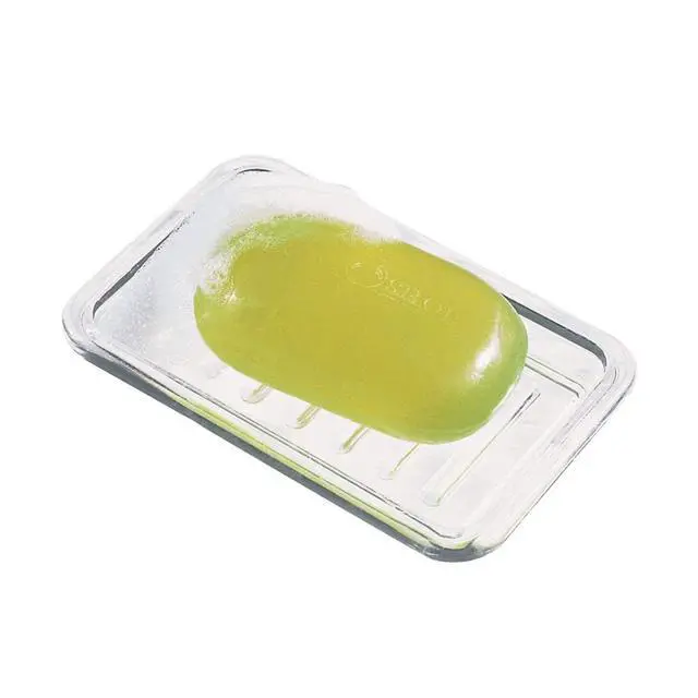 Alt view image 4 of 4 - Royal Plastic Rectangular Soap Saver, Bar Holder Tray for Bathroom Counter, Shower, Kitchen, 3.5" x 5.25", Clear