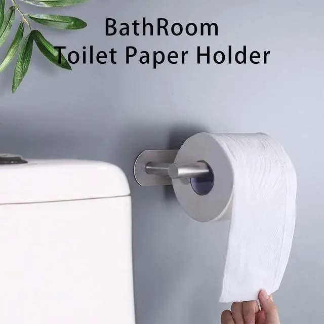 Alt view image 7 of 7 - 3M Self-Adhesive Toilet Paper Holder No Drilling, SUS 304 Stainless Steel Brushed Nickel Wall Mounted Tissue Roll Holder for Bathroom, RV, Kitchen, Easy Install, Rust-Proof (DG-TPA22 Silver)