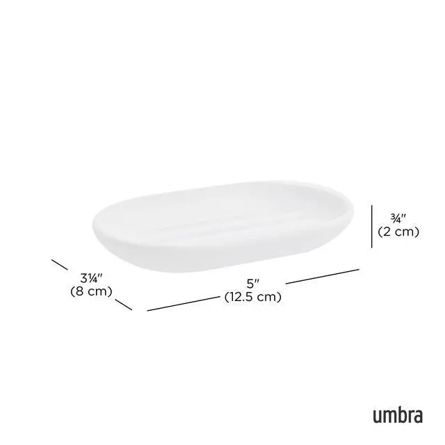 Alt view image 3 of 7 - Touch Soap Dish, Plastic Soap Holder with Drainage, White