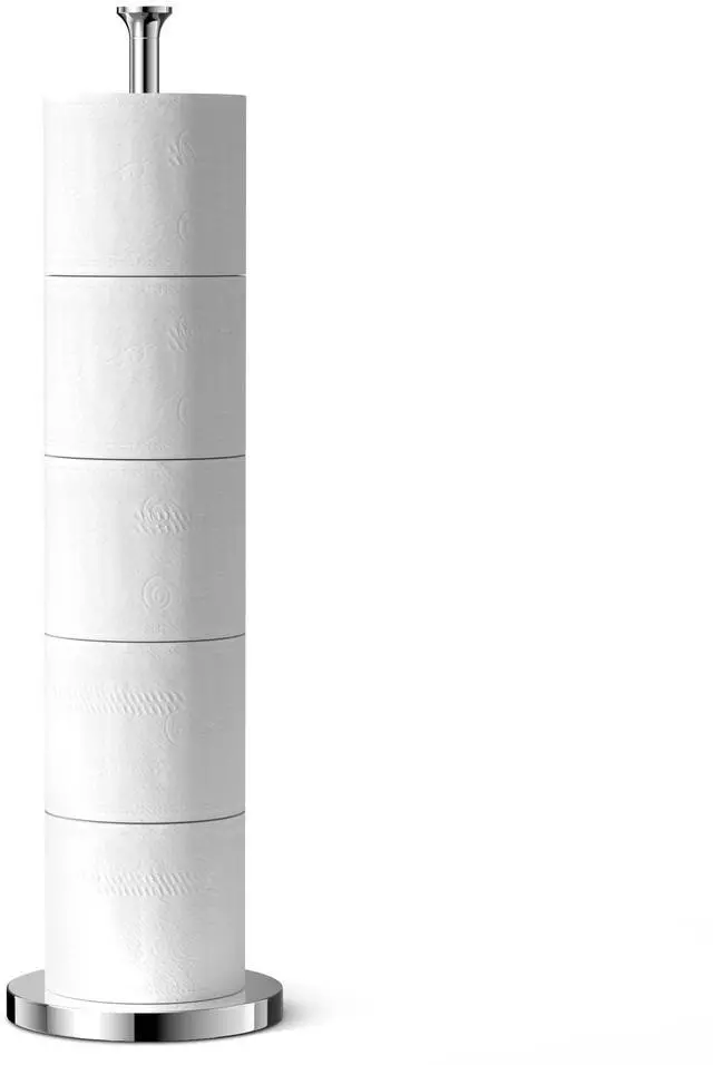 Main image of Toilet Paper Holder Stand(with Reserve Function), Free-Standing Spare Rolls Storage Holder, Stainless Steel, Modern Design