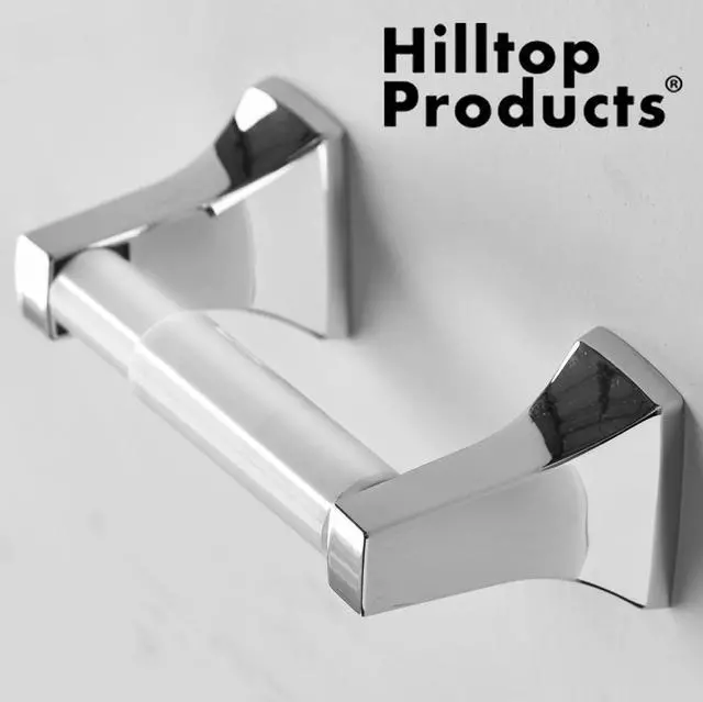 Alt view image 3 of 4 - 2 Pack - White Toilet Paper Holder Spring Loaded Roller Replacement Rod