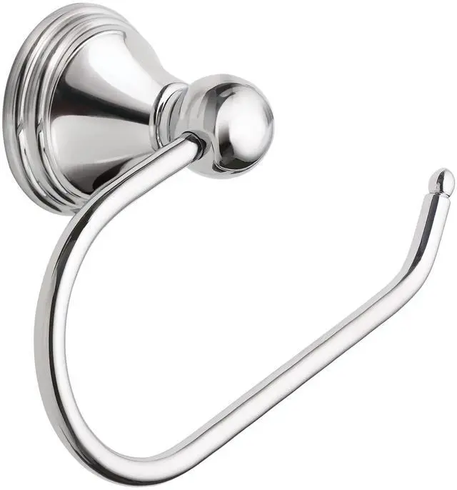 Main image of Preston Single Post Toilet Paper Holder, Wall Mounted with Hardware, European Open Arm Design, Chrome, DN8408CH
