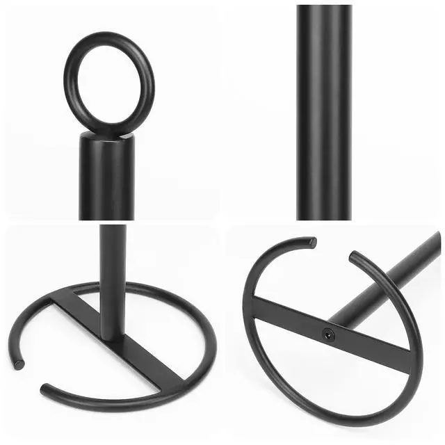 Alt view image 7 of 7 - Bath Toilet Paper Holder Stand, Freestanding Tissue Paper Storage with Reserve, Space Toilet 4 Rolls Holder for Bathroom/Kitchen Countertop-All Metal (1 Pack, Matte Black)