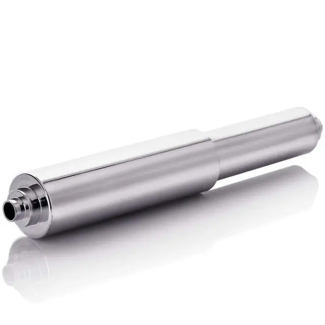 Alt view image 6 of 6 - Universal Plastic Spring Loaded Toilet Paper Roll Holder Replacement, Chrome (1, Chrome)
