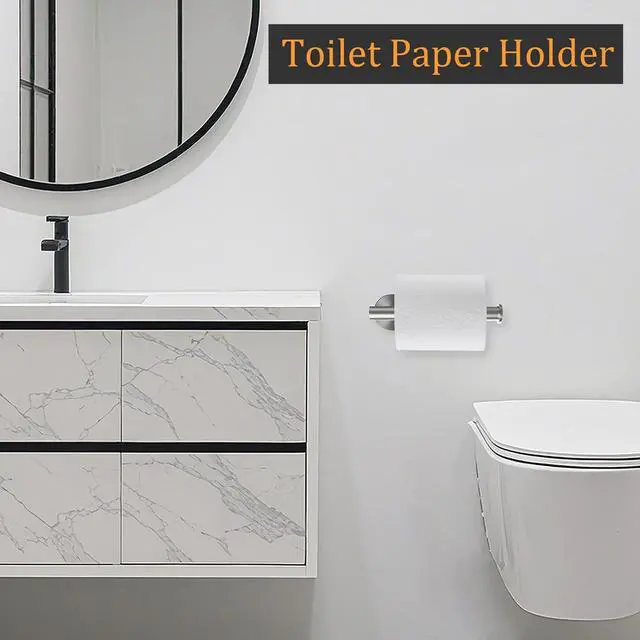 Alt view image 2 of 7 - Toilet Paper Holder Wall Mount - Brushed Nickel