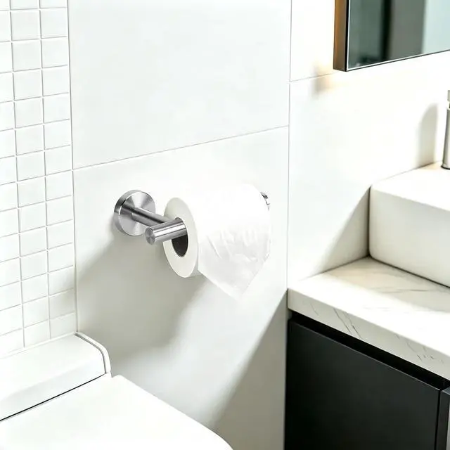 Alt view image 4 of 7 - Toilet Paper Holder Wall Mount - Brushed Nickel