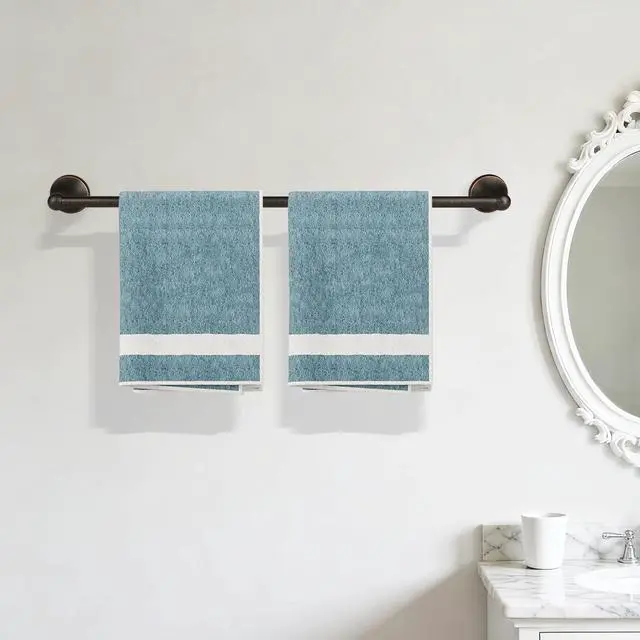 Alt view image 5 of 7 - Antique Bathroom Towel Bar Oil Rubbed Bronze, 24 Inch Towel Racks for Bathroom Wall Mounted,Bathroom Towel Holder Bronze,Home Decor Towel Rod