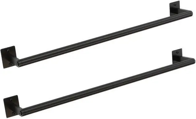Main image of 2 Packs 24 Inch Bathroom Towel Bar, Matte Black Towel Racks for Bathroom, Bathroom Towel Rack Wall Mounted, Bath Hand Towel Holder Organizer, Modern Home Decor Towel Rod
