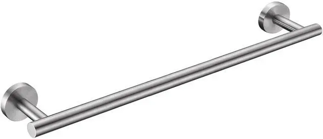 Main image of Brushed Nickel Bath Towel Bar Single Bars Towel Rack Rod Classic Wall Mounted SUS304 Stainless Steel Bathroom Towel Holder Toilet Kitchen Towel Shelf Single Layer,24 inches