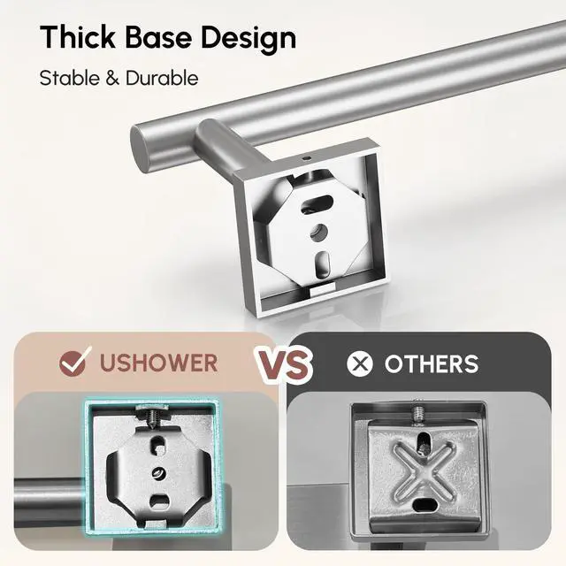Alt view image 6 of 7 - Brushed Nickel Towel Bar, 24 Inch Towel Racks for Bathroom