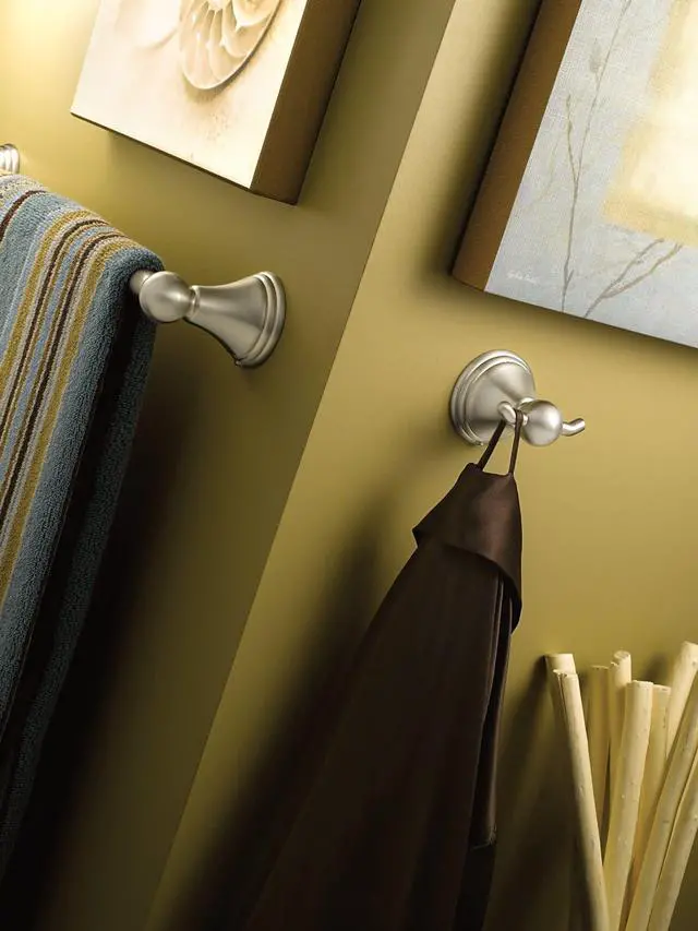 Alt view image 2 of 6 - Preston Brushed Nickel 24-Inch Single Wall Mounted Bathroom Towel Bar, DN8424BN