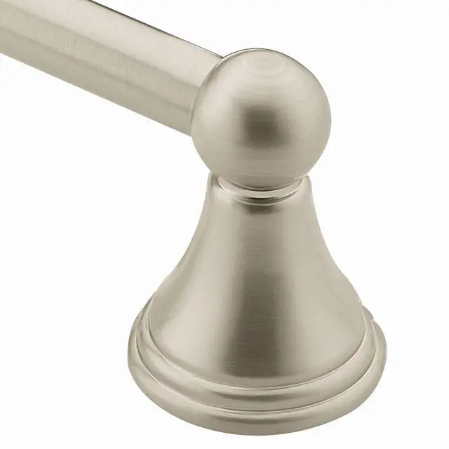 Alt view image 5 of 6 - Preston Brushed Nickel 24-Inch Single Wall Mounted Bathroom Towel Bar, DN8424BN