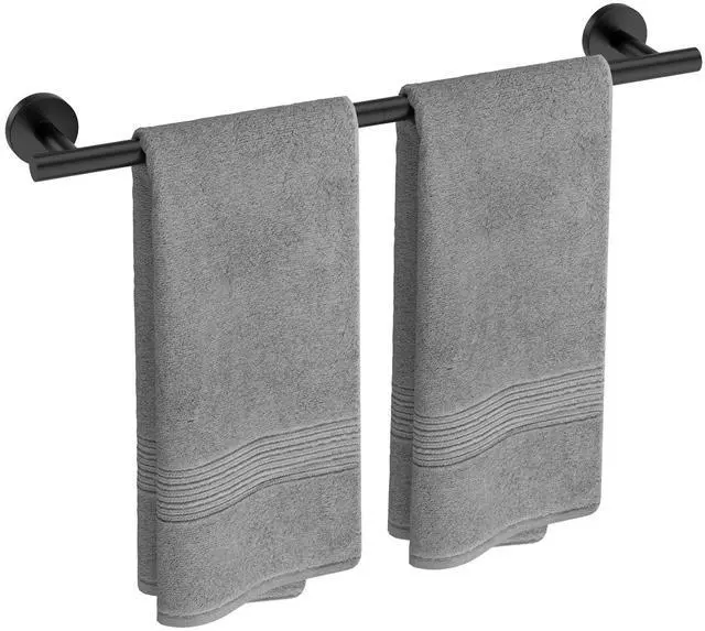 Main image of Matte Black Towel Bar, 24-Inch Towel Racks for Bathroom