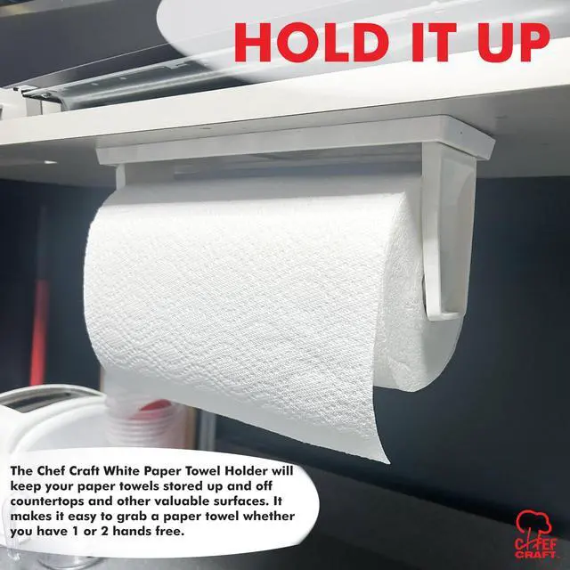 Alt view image 4 of 7 - Select Plastic Paper Towel Holder, 12.5 inches in Length, White