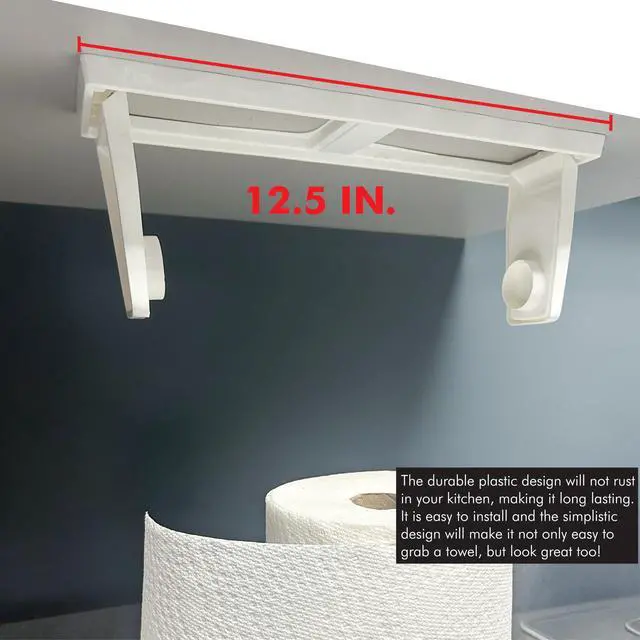 Alt view image 5 of 7 - Select Plastic Paper Towel Holder, 12.5 inches in Length, White