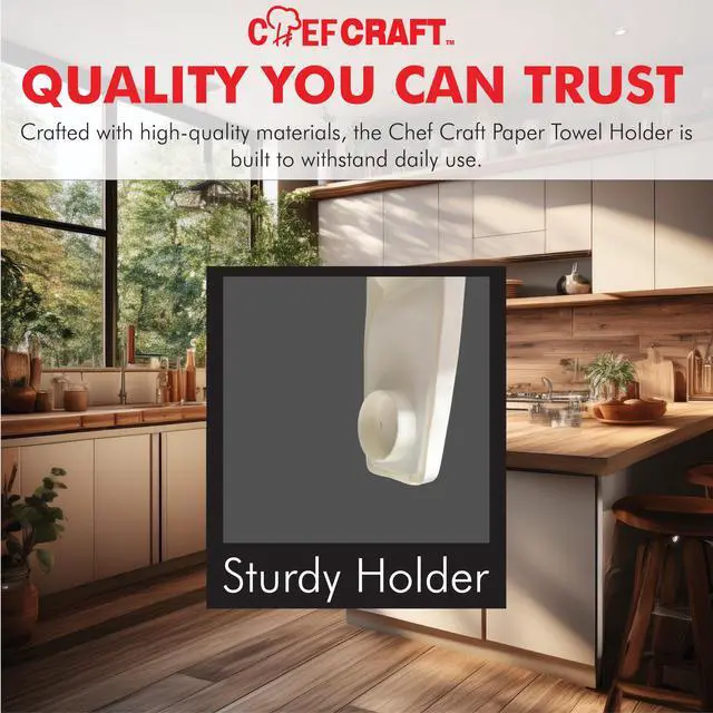 Alt view image 7 of 7 - Select Plastic Paper Towel Holder, 12.5 inches in Length, White