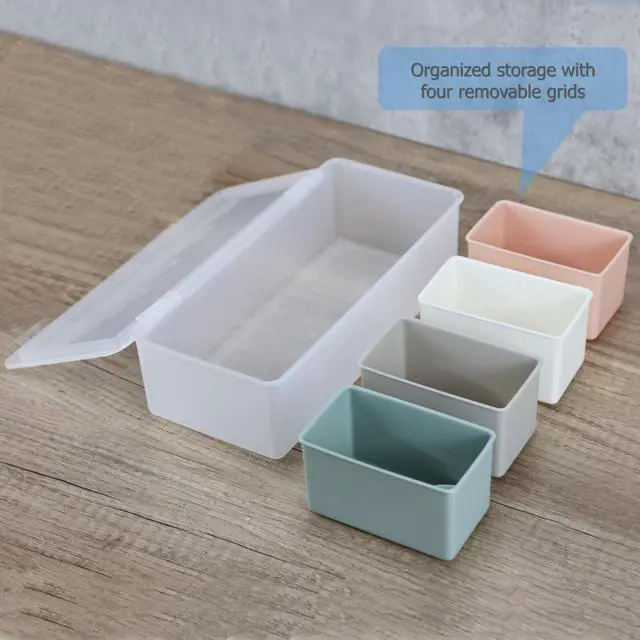 Alt view image 4 of 7 - Seasoning Storage Box Condiment Canisters with Lid & Spoons