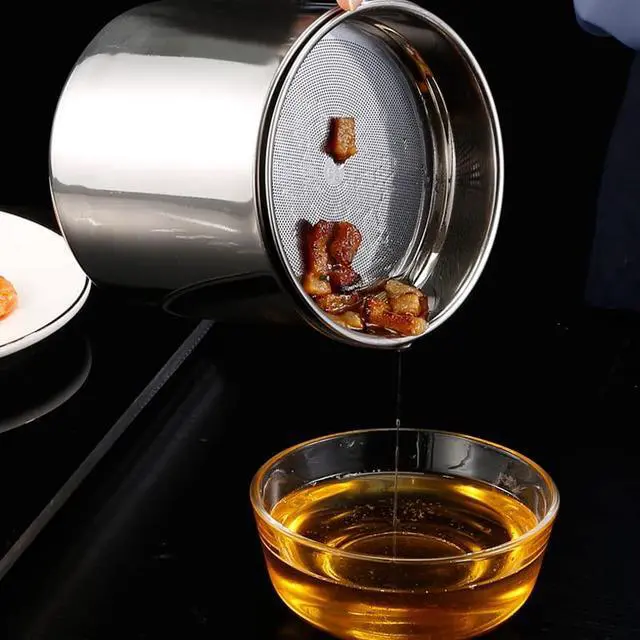 Alt view image 7 of 7 - Bacon Grease Container with Strainer 60 oz Kitchen Frying Cooking Oil Saver