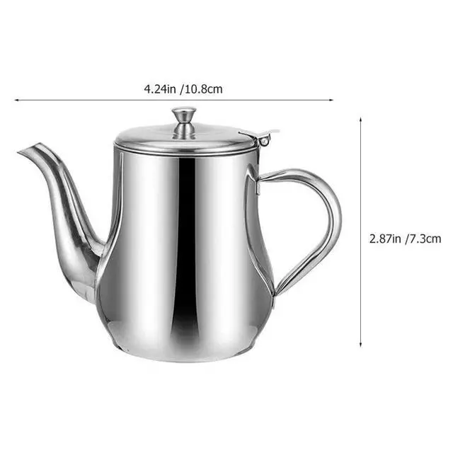 Alt view image 3 of 7 - 304 Stainless Steel Oil Filter Pot Oil Container with Strainer and Lid 4.25 X 2.87 X 2.71 in Grease Keeper for Kitchen Storage Straining and Pouring