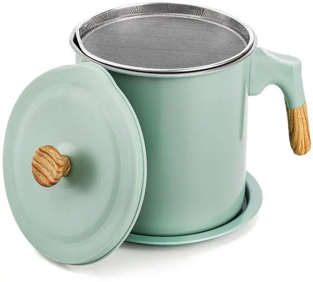 Main image of Bacon Grease Container with Strainer, 1.4L/48 Oz