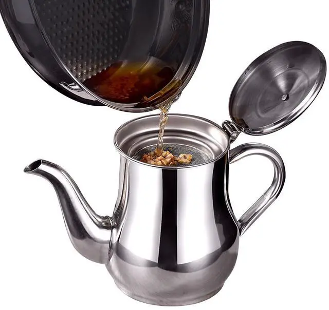 Main image of Stainless Steel Oil Strainer Pot,with Filter Mesh Oil Storage Pot Grease Storage Can Home Cooking for Storing Frying and Cooking Grease(SIZE:24oz)