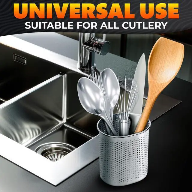 Alt view image 5 of 7 - Chopstick Holder for Dishwasher, Stainless Steel, 3.5 in with Hooks