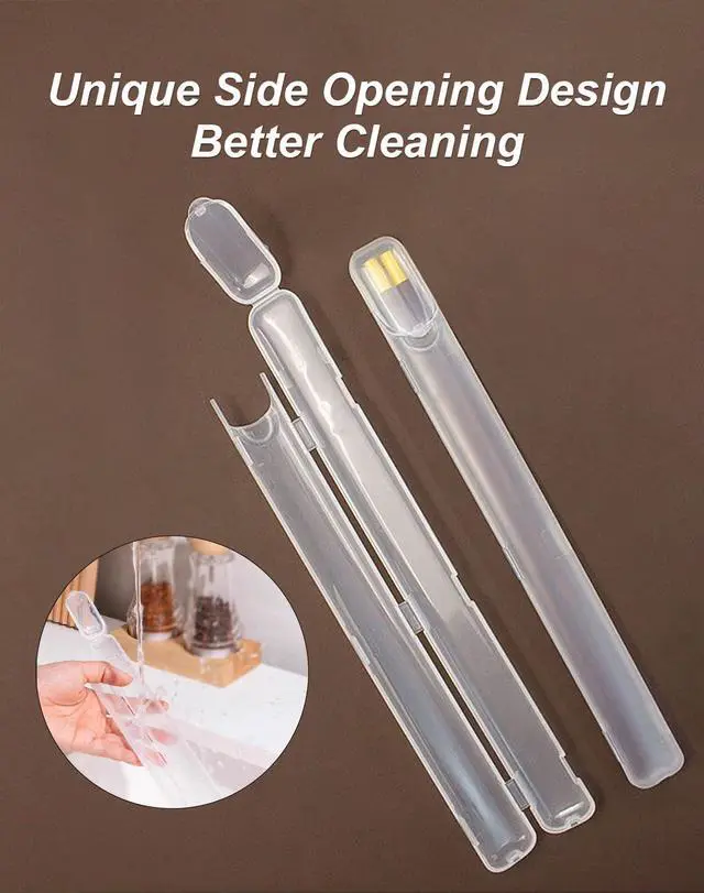 Alt view image 2 of 6 - Chopsticks Storage Case 2 Pack, White Travel Utensil Holder