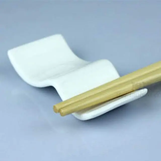 Alt view image 4 of 6 - Ceramic Chopsticks Rest Rack Set of 6pcs,Chinese Style Dinner Spoon Stand Knife Fork Holder Porcelain Chopsticks Stand
