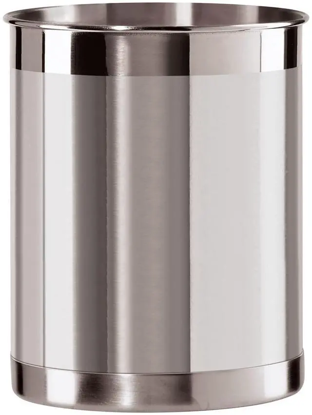 Main image of Stainless Steel Utensil Holder - 5" Diameter, Utensil Caddy, Weighted Base for Stability - Larger-Sized Utensil Crock and Countertop Utensil Organizer, Stainless Steel